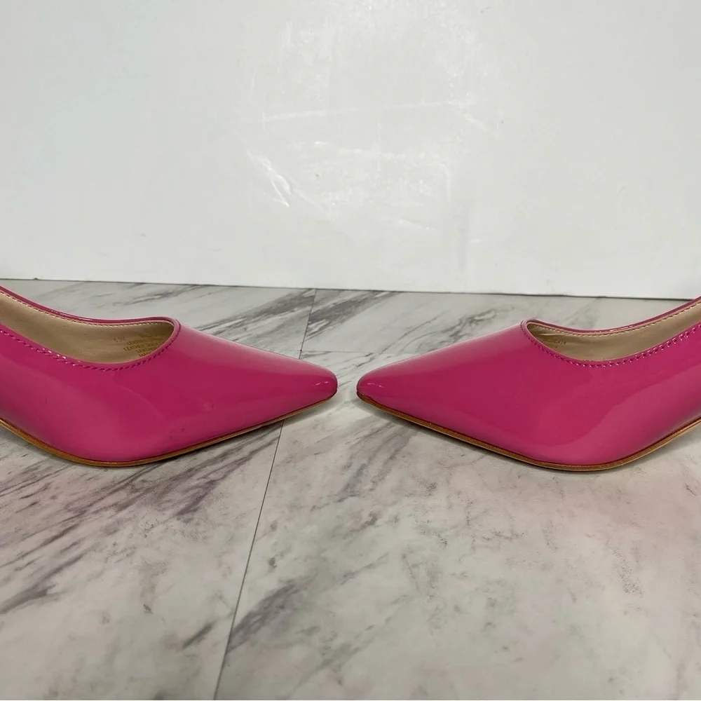 Marc Fisher Zala Pink Patent Leather Pointy Toe Pump 5 1/2 M
